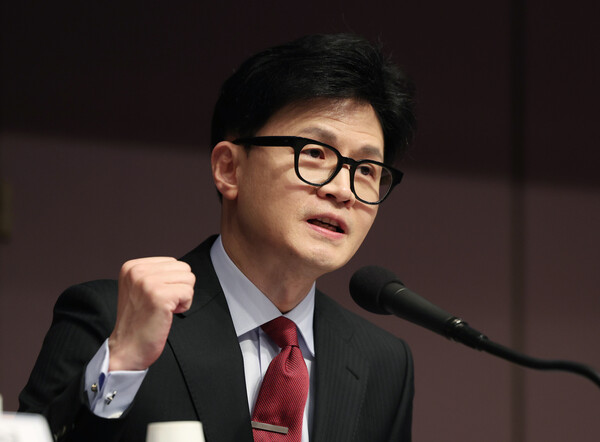한동훈 국민의힘 비상대책위원장이 7일 오전 서울 중구 프레스센터에서 열린 관훈토론회에서 발언하고 있다. photo 뉴시스