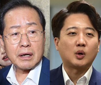 홍준표 대구시장(왼쪽), 이준석 개혁신당 대표(오른쪽). photo 뉴시스 / 편집 주간조선