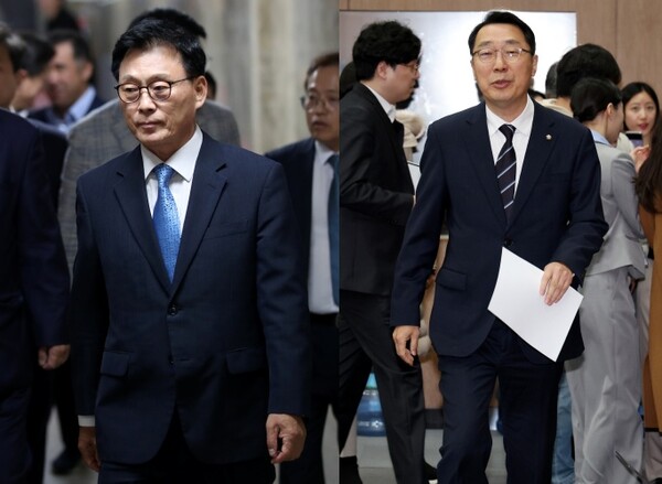 4·10 총선 더불어민주당 지역구 경선에서 탈락한 박광온(좌) 의원과 윤영찬 의원. photo 뉴시스