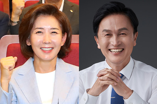 왼쪽부터 나경원 전 의원과 류삼영 전 총경. photo 뉴시스 / 편집 주간조선