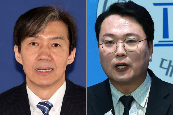 조국 조국혁신당 대표와 천하람 개혁신당 비례대표 후보(오른쪽). photo 뉴시스 / 편집 주간조선