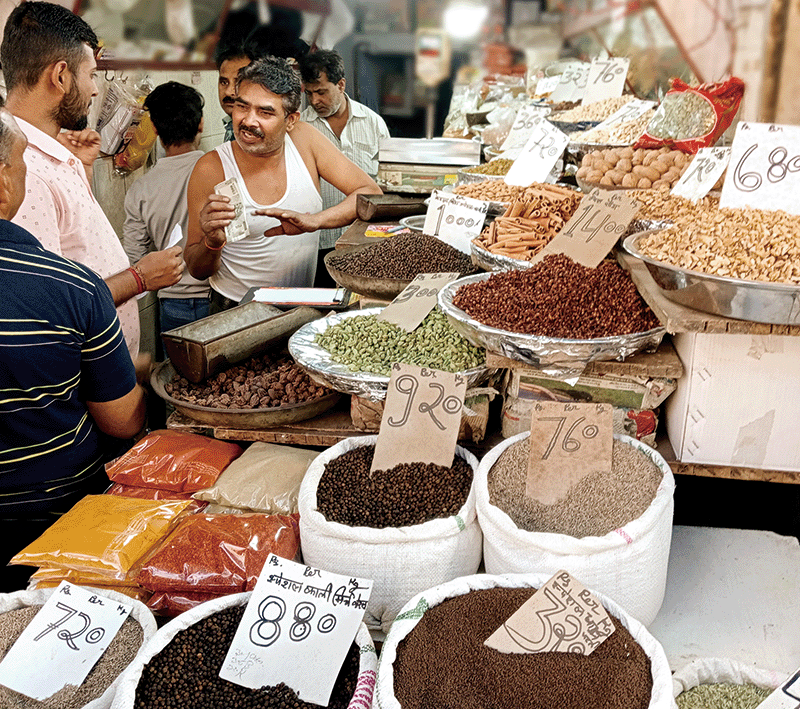 찬드니초크의 향신료 거리. photo 유민호