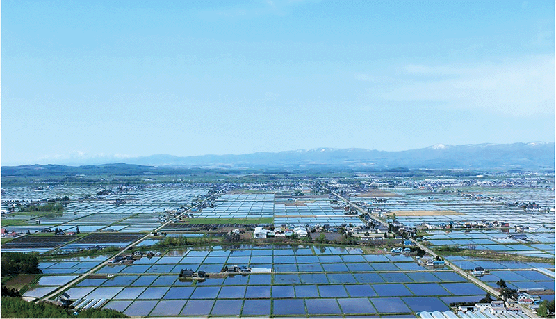 일본 홋카이도에 있는 인구 8600여명의 시골마을 히가시카와 전경. 30년째 인구가 늘면서 지방소멸 위기를 극복한 사례로 우리나라 전문가들 사이에서도 주목받고 있다. photo 히가시카와정