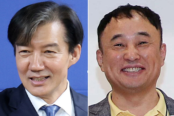 왼쪽부터 조국 조국혁신당 대표와 개그맨 서승만씨. photo 뉴시스 (편집 주간조선)