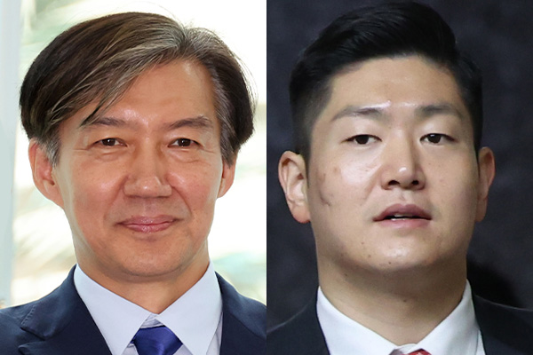 왼쪽부터 조국 조국혁신당 대표와 김재섭 국민의힘 의원. photo 뉴시스 / 편집 주간조선