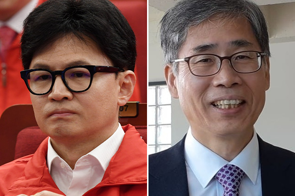 왼쪽부터 한동훈 전 국민의힘 비상대책위원장과 신평 변호사. photo 뉴시스 및 신 변호사 페이스북 / 편집 주간조선