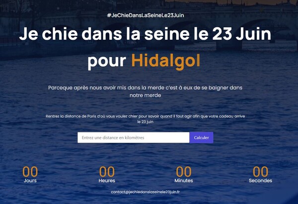 photo '#JeChieDansLaSeineLe23Juin' 사이트 캡쳐