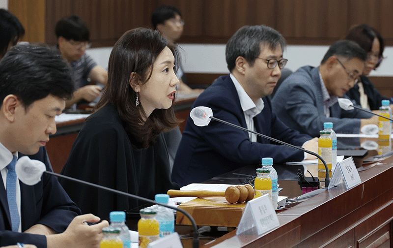 김수경 통일부 차관이 지난 8월 8일 서울 종로구 정부서울청사에서 열린 북한이탈주민 정착지원협의회에 참석해 발언하고 있다. photo 뉴시스