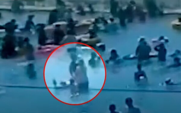 지난 3일 서울 마포구에 위치한 한강공원 수영장에서 발달장애가 있는 초등학생 2학년 A군의 머리를 수차례 물속에 넣었다 빼기를 반복한 한 남성.photo 채널A 캡처