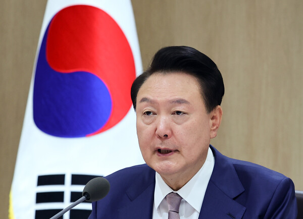윤석열 대통령이 24일 서울 용산 대통령실 청사에서 열린 제41회 국무회의에서 발언하고 있다. photo 뉴시스