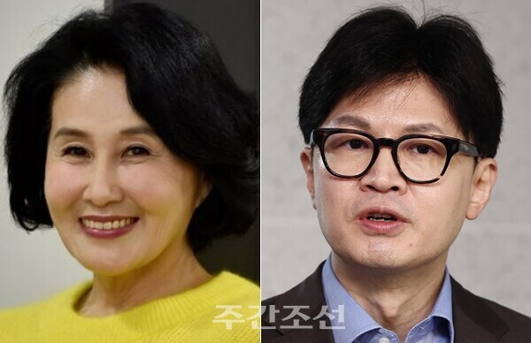 한동훈 국민의힘 신임 당 대표(오른쪽)과 전여옥 전 의원. photo 뉴시스 / 편집 주간조선
