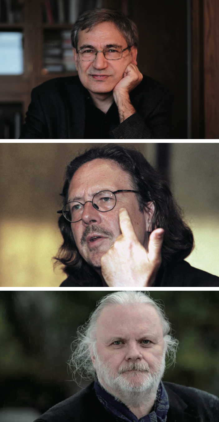 서브 수상의 정당성을 놓고 논란이 일었던 역대 노벨 문학상 수상자들. 위부터 튀르키예의 오르한 파묵, 오스트리아 출신 페터 한트케, 노르웨이 작가 존 포세.photo 유튜브