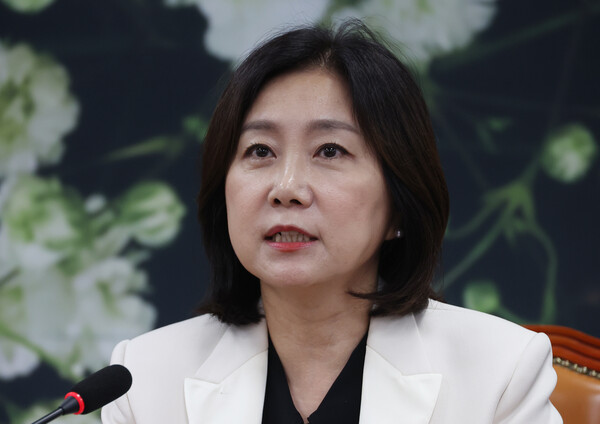 허은아 개혁신당 대표가 14일 서울 여의도 국회에서 열린 당 최고위원회의에서 발언하고 있다. photo 뉴시스