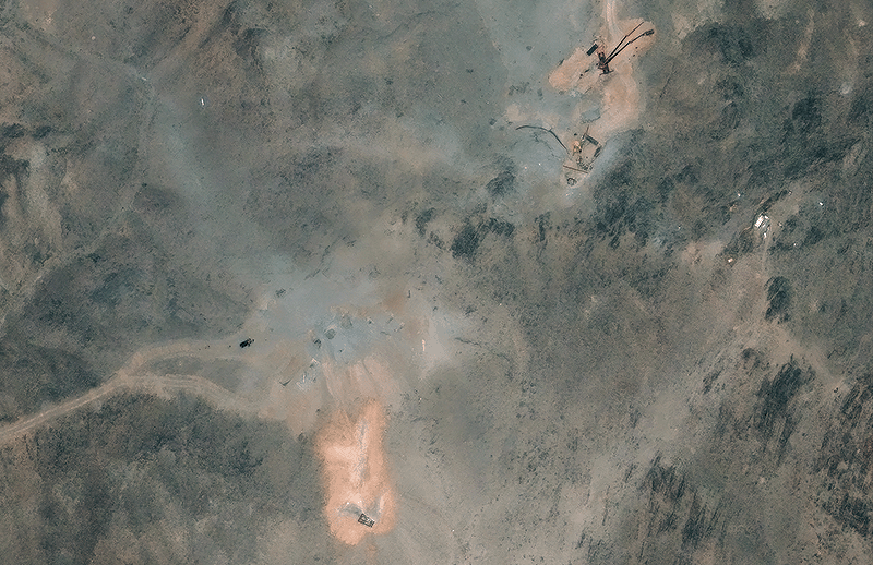 지난 7월 1일 이란의 포르도 농축 시설 전경을 보여주는 맥사테크놀러지 제공 위성사진. photo 뉴시스·AP