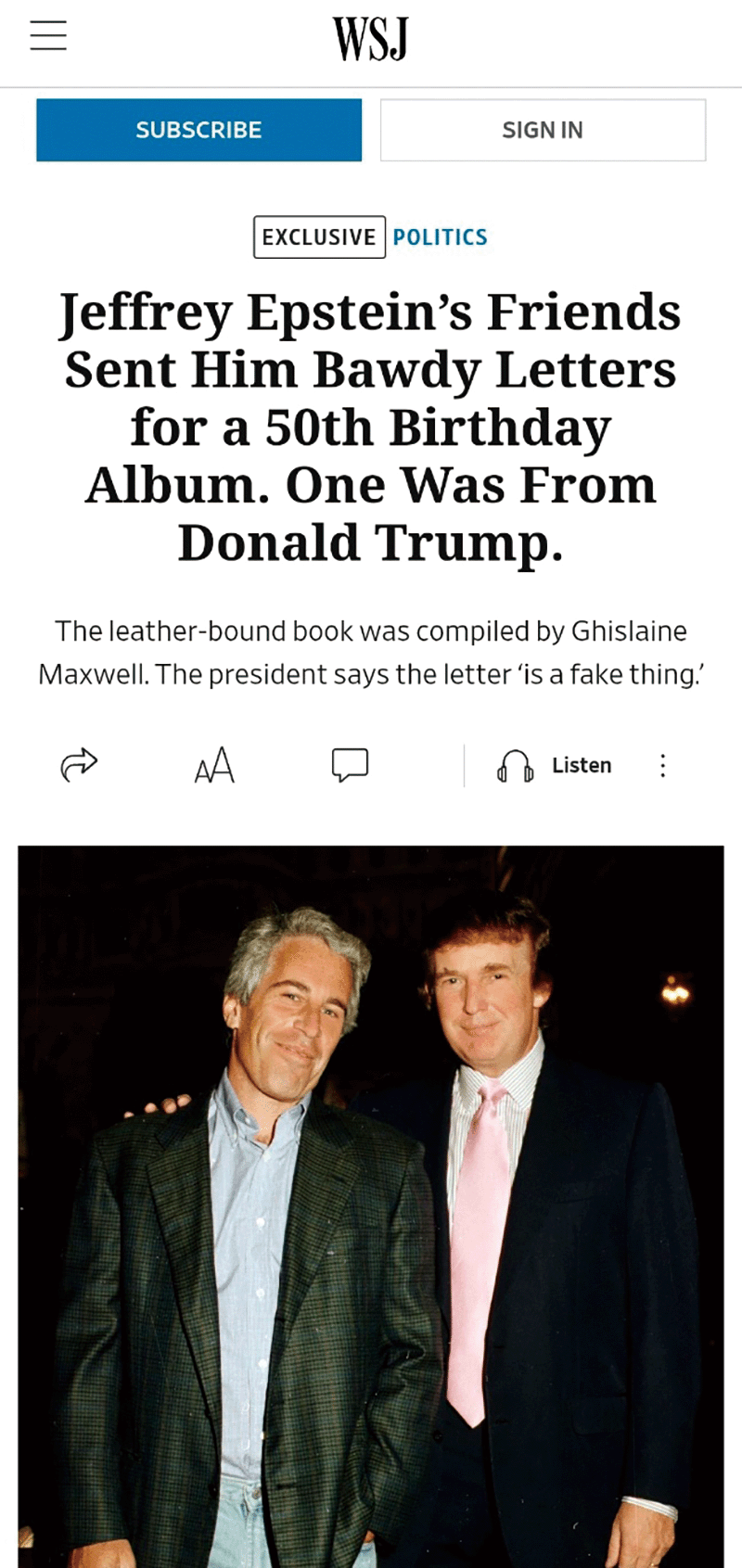 MAGA 진영 갈라놓은 트럼프의 엡스타인 스캔들 < 세계 < 기사본문 - 주간조선