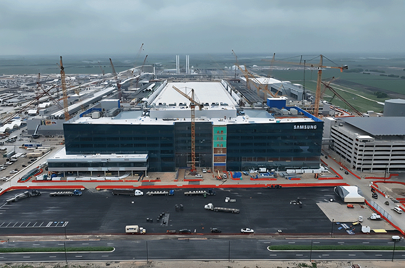 삼성전자가 미국 텍사스주 테일러시에 건설 중인 반도체 공장 전경. photo 삼성전자