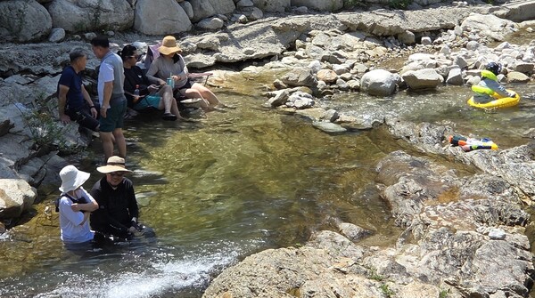 경기도 포천시 백운계곡을 찾은 행락객들이 계곡에서 물놀이를 하며 휴가를 즐기고 있다. 기사 내용과 관련 없는 자료 사진. photo 뉴시스