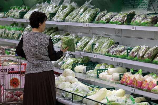 서울 시내 한 대형마트에서 한 여성이 물건을 고르고 있다. photo 뉴시스