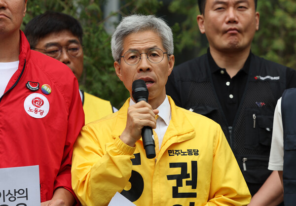 지난 대선때 민주노동당 대선 후보로 출마한 권영국 정의당 대표. photo 뉴시스