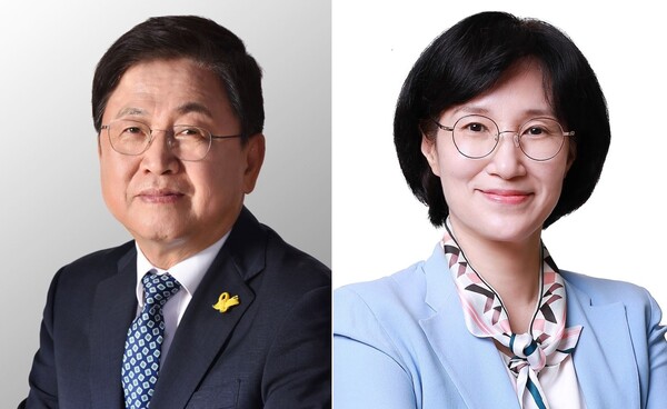 최교진 부총리 겸 교육부 장관 후보자와 원민경 여성가족부 장관 후보자(오른쪽). photo 대통령실