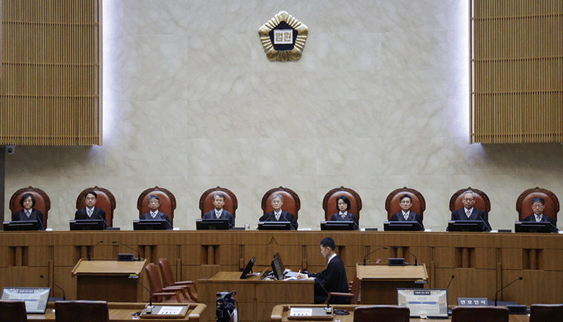 대법관들이 법정에 착석해 있다. photo 뉴시스