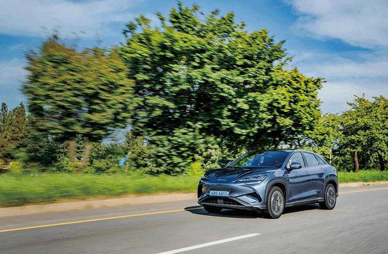 중국 BYD가 한국 시장에 선보인 쿠페형 중형 전기 SUV ‘씨라이언 7’. photo BYD코리아