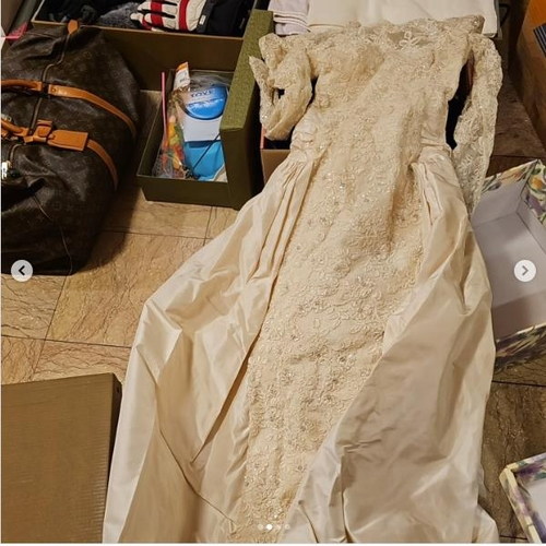 노소영이 공개한 웨딩드레스. photo 노소영 SNS 캡처