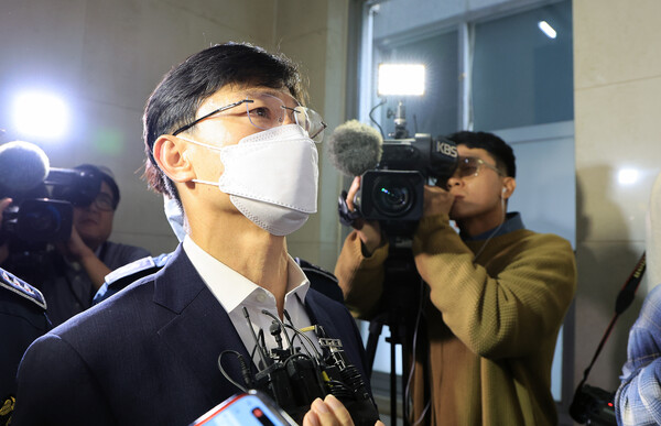 임성근 전 해병대 1사단장이 지난 10월 서울 서초구 이명현 특별검사팀에 피의자 신분으로 조사를 받기 위해 출석하고 있다. photo 뉴스1