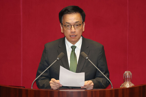 최상목 전 경제부총리 겸 기획재정부장관이 지난 5월 1일 오후 서울 여의도 국회에서 열린 본회의에 참석해 발언하고 있다. photo 뉴스1