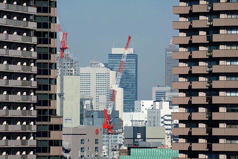 일본 맨션과 도쿄 시내 전경. photo 신화·뉴시스