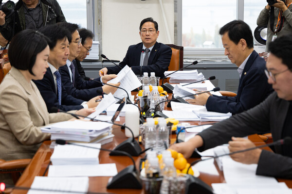 박수영 국회 기획재정위원회 조세소위원장이 24일 서울 여의도 국회에서 열린 제429회 국회(정기회) 제5차 조세소위원회를 주재하고 있다. photo 뉴스1