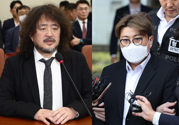방송인 김어준(왼쪽)과 가수 김호중(오른쪽). photo 뉴스1